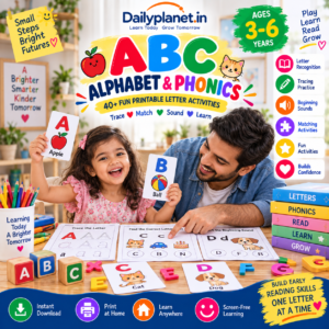 Daliyplanet ABC Alphabet & Phonics Workbook