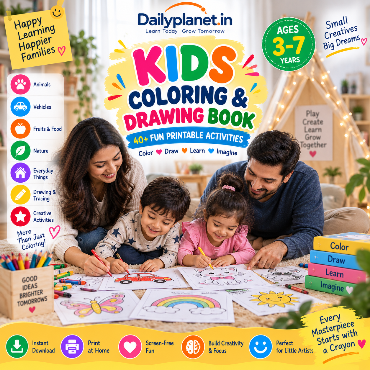 Kids Coloring & Drawing Activity Book – 40k+ Fun Printable Pages - Image 2