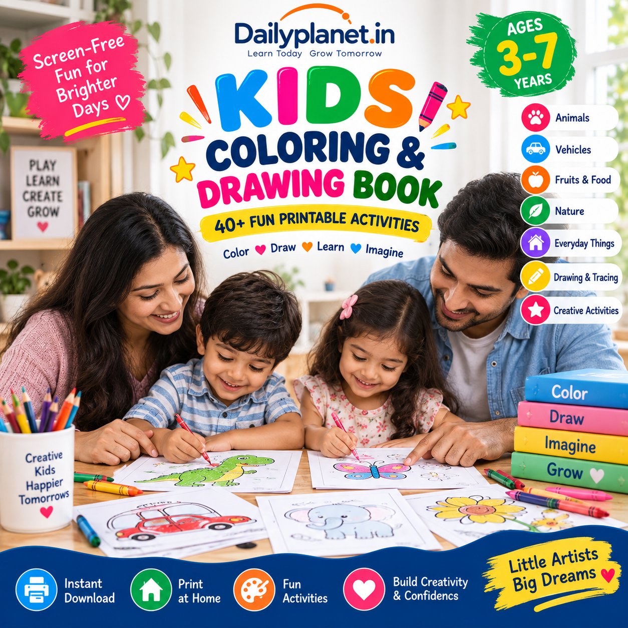 Kids Coloring & Drawing Activity Book – 40k+ Fun Printable Pages - Image 3