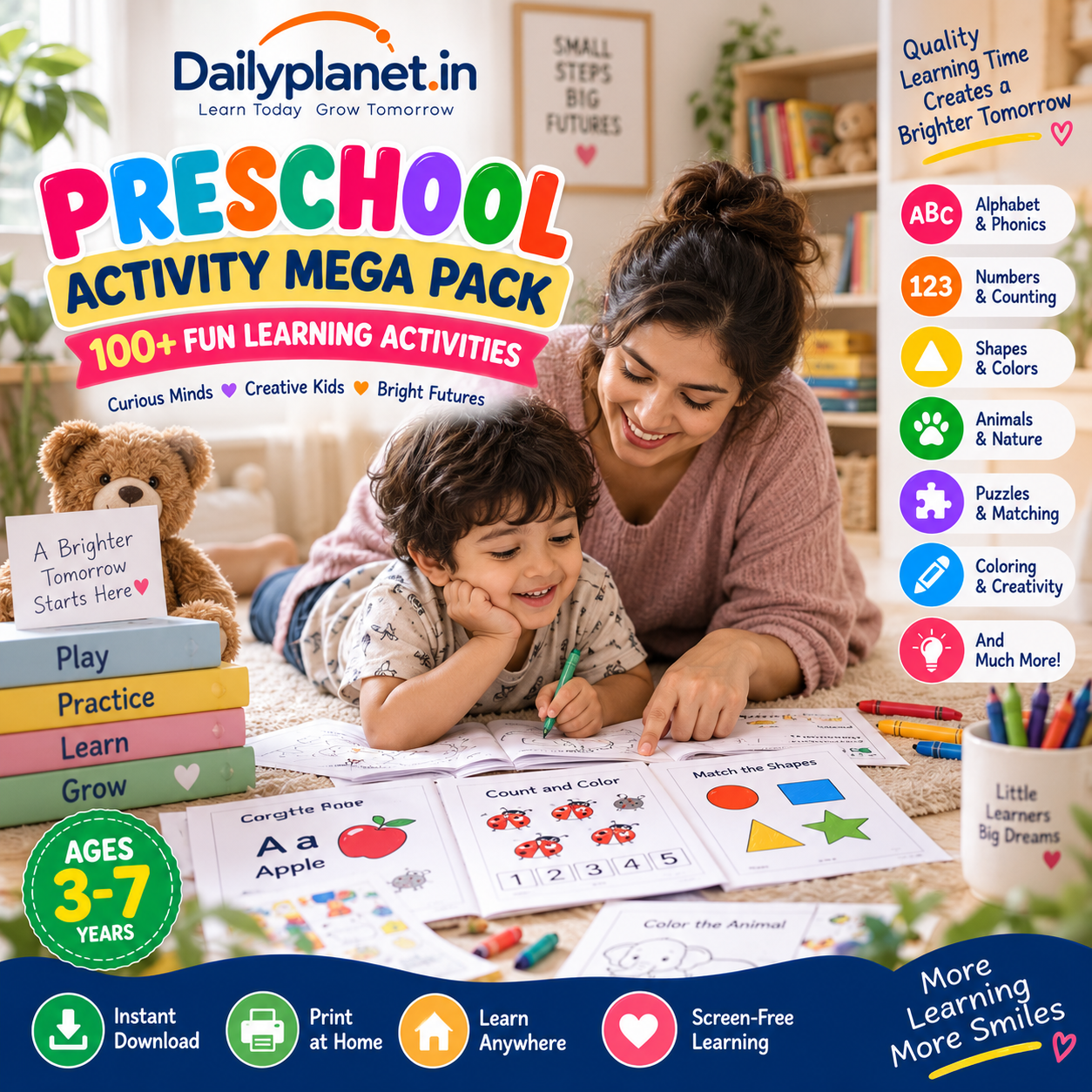 Preschool Activity Mega Pack – 100k+ Printable Learning Worksheets for Kids - Image 2