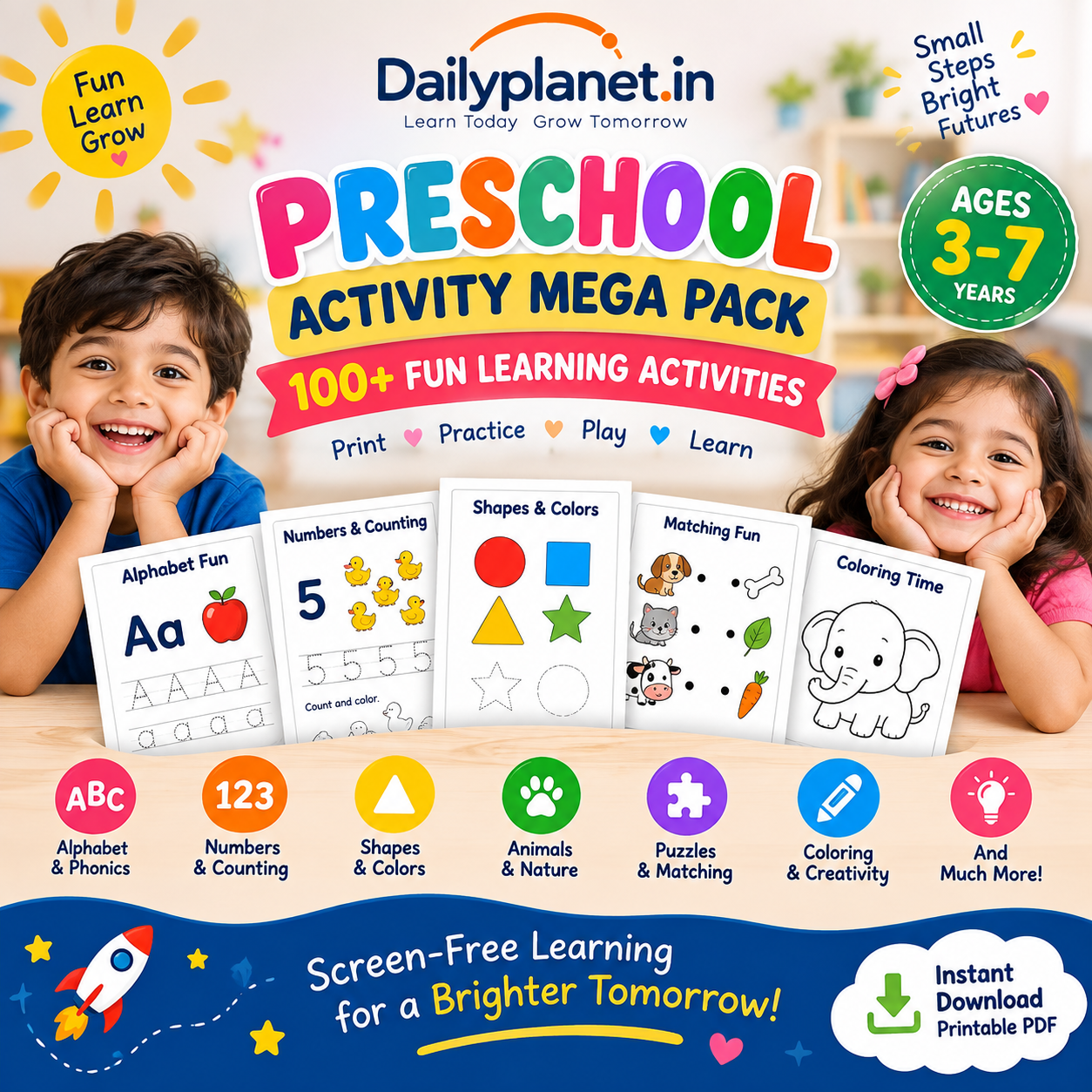 Dailyplanet- Preschool Activity Mega Pack